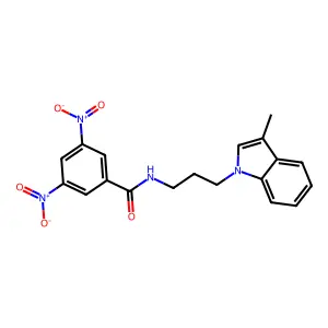 N-[3-(3-Methyl-1H-indol-1-yl)propyl]-3,5-dinitrobenzamide structure