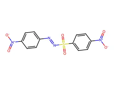 (4-Nitro-benzenesulfonyl)-(4-nitro-phenyl)-diazene structure