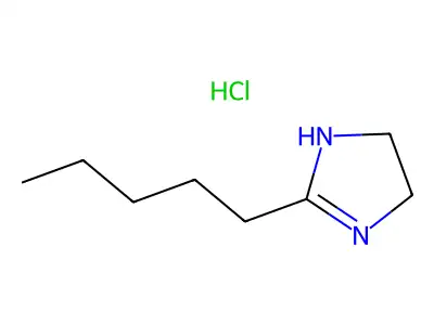 Imidazole, 4,5-dihydro-2-pentyl-, hydrochloride structure