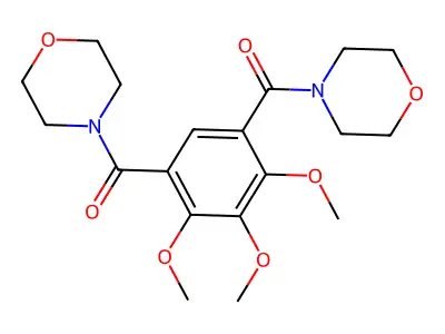 Morpholine, 4,4'-(4,5,6-trimethoxyisophthaloyl)di- structure