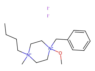 2-Picolinium, 2-(1-butyl-4-hydroxy-1-methyl-4-piperidiniomethyl)-1-methyl-, diiodide structure