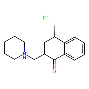 1(2H)-Naphthalenenone, 3,4-dihydro-4-methyl-2-piperidinomethyl-, hydrochloride structure