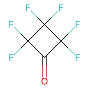 Hexafluorocyclobutanone structure