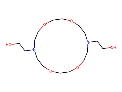 1,4,10,13-Tetraoxa-7,16-diazacyclooctadecane-7,16-diethanol structure