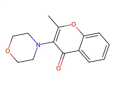 4H-1-Benzopyran-4-one, 2-methyl-3-(4-morpholinyl)- structure