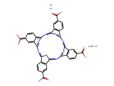 Cobalt tetracarboxyphthalocyanine structure