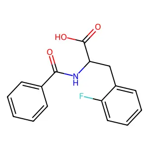 2-Benzamido-3-(2-fluorophenyl)propanoic acid structure