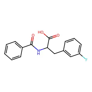 (S)-2-苯甲酰氨基-3-(3-氟苯基)丙酸 structure