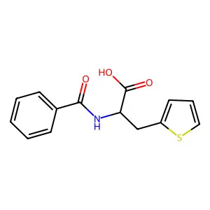 2-Benzamido-3-thiophen-2-ylpropanoic acid structure