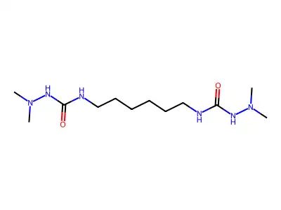 Hydrazinecarboxamide, N,N'-1,6-hexanediylbis[2,2-dimethyl- structure