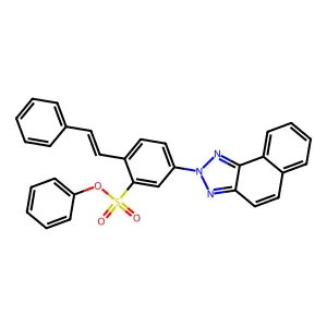 Phenyl 5-benzo[e]benzotriazol-2-yl-2-(2-phenylethenyl)benzenesulfonate structure