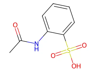 (乙酰氨基)苯磺酸 structure