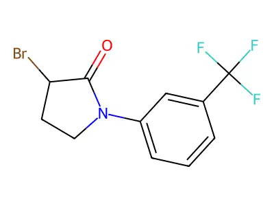 3-Bromo-1-[3-(trifluoromethyl)phenyl]pyrrolidin-2-one structure