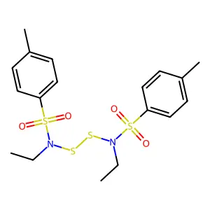 N,N'-Disulfanediylbis(N-ethyl-4-methylbenzene-1-sulfonamide) structure