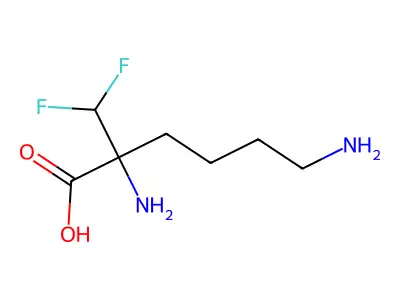 Lysine, 2-(difluoromethyl)-, monohydrochloride structure