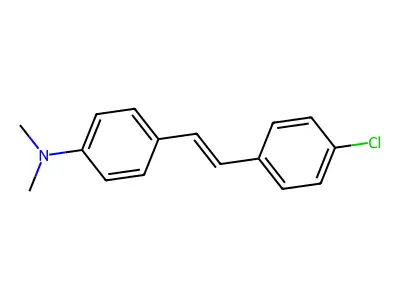 (E)-4-(2-(4-Chlorophenyl)ethenyl)benzenamine, N,N-dimethyl- structure