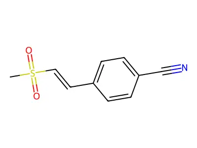 4-(2-Methylsulfonylethenyl)benzonitrile structure