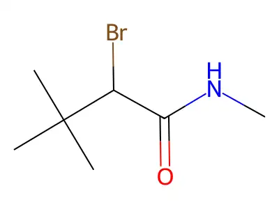 2-bromo-N,3,3-trimethylbutanamide structure