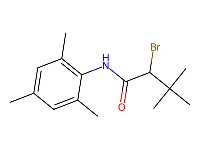 N1-Mesityl-2-bromo-3,3-dimethylbutanamide structure