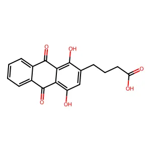 4-(1,4-Dihydroxy-9,10-dioxo-9,10-dihydroanthracen-2-yl)butanoic acid structure
