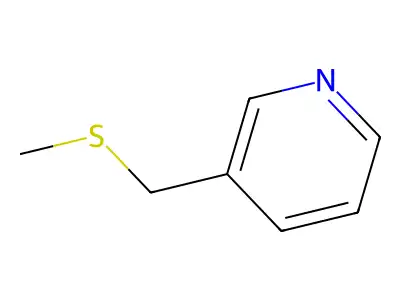 Pyridine, 3-((methylthio)methyl)- structure