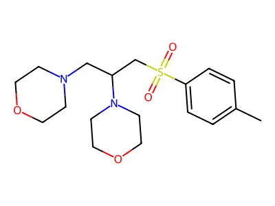 4-[3-(4-Methylphenyl)sulfonyl-2-morpholin-4-ylpropyl]morpholine structure