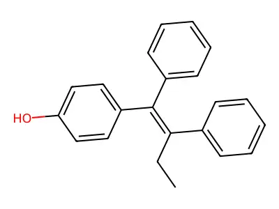 4-(1,2-Diphenyl-1-buten-1-yl)phenol structure