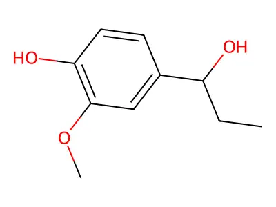 4-(1-Hydroxypropyl)-2-methoxyphenol structure