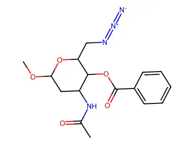 [4-Acetamido-2-(azidomethyl)-6-methoxyoxan-3-yl] benzoate structure