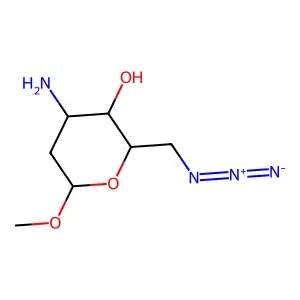 Methyl 3-amino-2,3,6-trideoxy-6-(2lambda(5)-1,2-triazadienyl)hexopyranoside structure