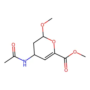 methyl 4-acetamido-2-methoxy-3,4-dihydro-2H-pyran-6-carboxylate structure
