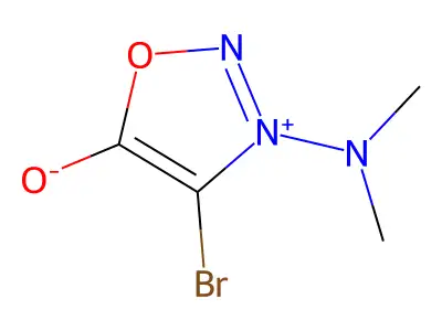 Sydnone, 4-bromo-3-(dimethylamino)- structure
