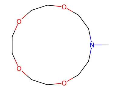 13-Methyl-1,4,7,10-tetraoxa-13-azacyclopentadecane structure