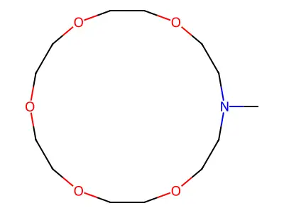 16-Methyl-1,4,7,10,13-pentaoxa-16-azacyclooctadecane structure