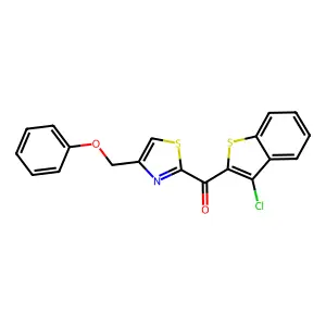 (3-Chloro-1-benzothiophen-2-yl)-[4-(phenoxymethyl)-1,3-thiazol-2-yl]methanone structure