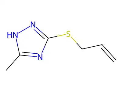 5-methyl-3-prop-2-enylsulfanyl-1H-1,2,4-triazole structure