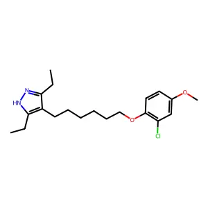 4-(6-(2-Chloro-4-methoxyphenoxy)hexyl)-3,5-diethyl-1H-pyrazole structure