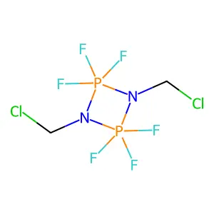 1,3-bis(chloromethyl)-2,2,2,4,4,4-hexafluoro-1,3,2 structure