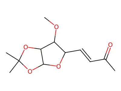 (E)-4-(6-methoxy-2,2-dimethyl-3a,5,6,6a-tetrahydrofuro[2,3-d structure