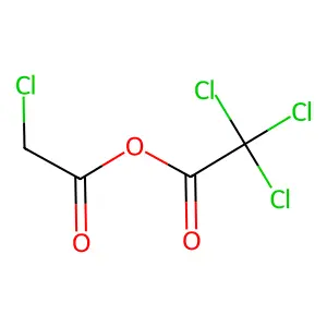 Chloroacetic trichloroacetic anhydride structure