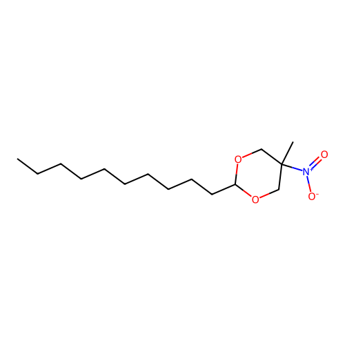 2-Decyl-5-methyl-5-nitro-1,3-dioxane structure