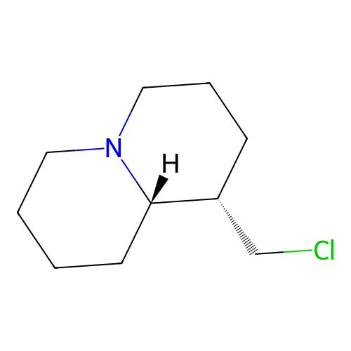 (1S,9aS)-1-(chloromethyl)-2,3,4,6,7,8,9,9a-octahydro-1H-quinolizine structure