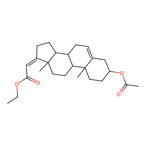 Ethyl (17Z)-3-(acetyloxy)pregna-5,17-dien-21-oate structure
