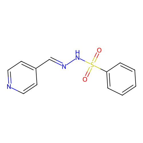 N-(吡啶-4-基亚甲基氨基)苯磺酰胺 structure