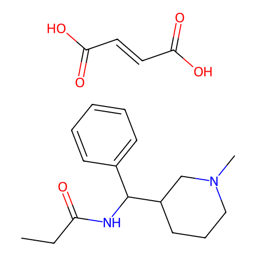 Propionamide, N-(alpha-(1-methyl-3-piperidyl)benzyl)-, maleate structure