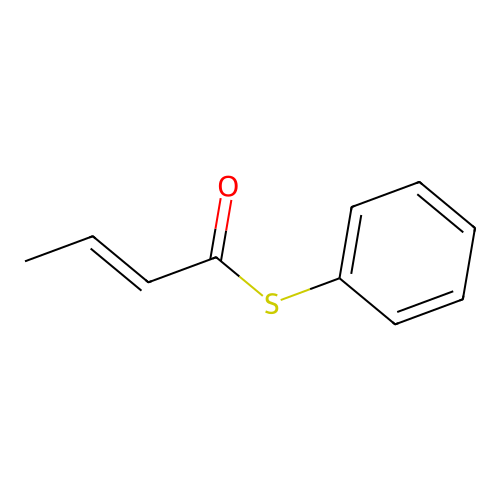 S-phenyl but-2-enethioate structure