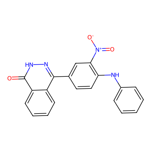 4-(3-nitro-4-(phenylamino)phenyl)phthalazin-1(2H)-one structure
