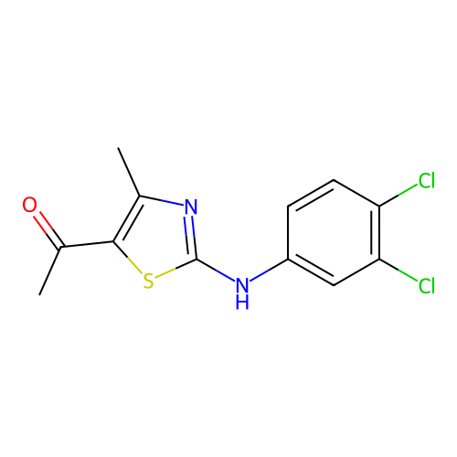 5-Acetyl-2-(3,4-dichlorophenylamino)-4-methylthiazole structure