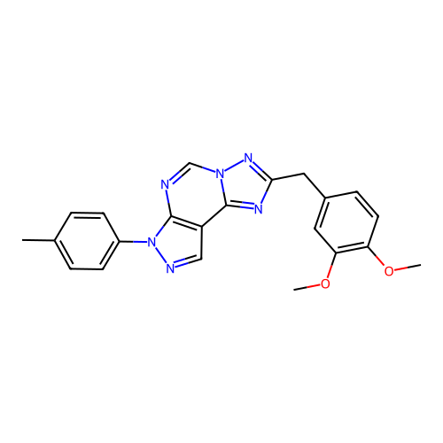 2-(3,4-dimethoxybenzyl)-7-(4-methylphenyl)-7H-pyrazolo[4,3-e][1,2,4]triazolo[1,5-c]pyrimidine structure