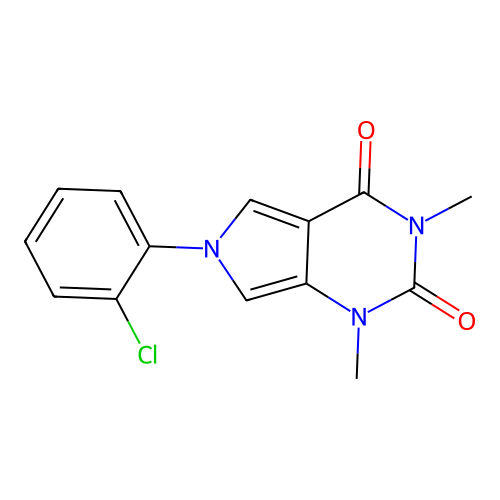 6-(2-chlorophenyl)-1,3-dimethyl-1H-pyrrolo[3,4-d]pyrimidine-2,4(3H,6H)-dione structure